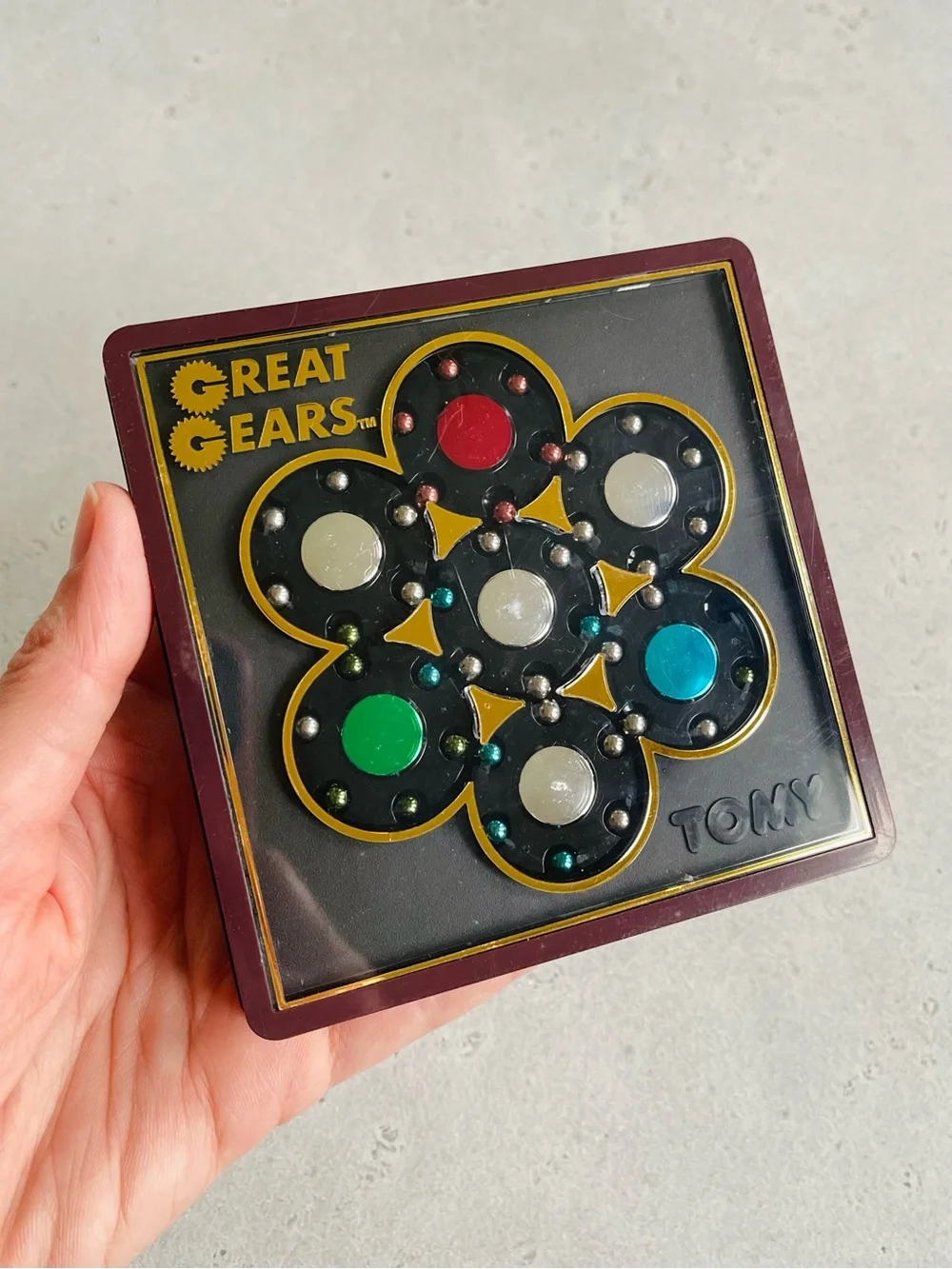 Vintage 80s Tomy Great Gears Puzzle Game With Box